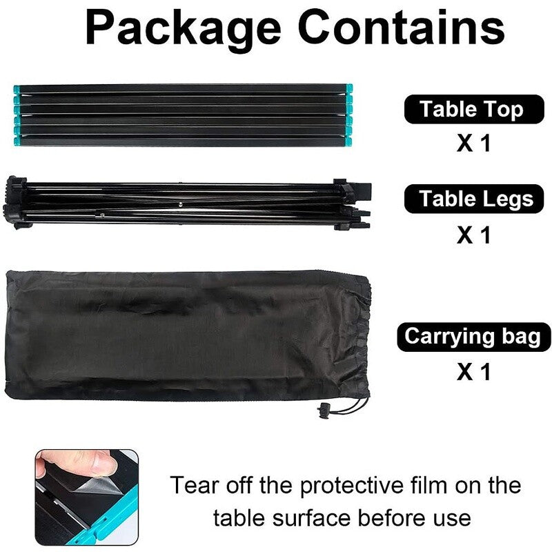 Folding Camping Table with Garden Picnic Tote Bag Portable BBQ Beach Fishing