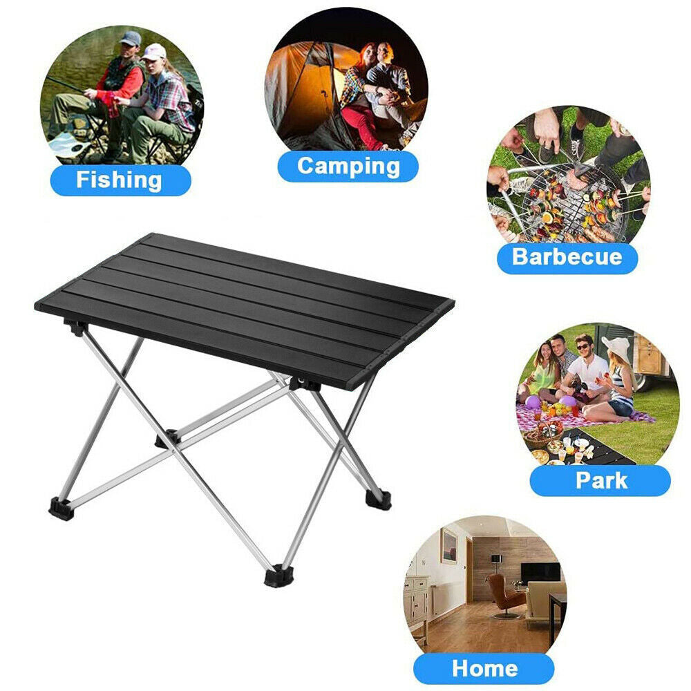 Folding Camping Table with Garden Picnic Tote Bag Portable BBQ Beach Fishing
