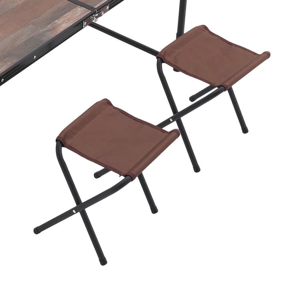 Outdoor Foldable Picnic Table with Four Stools Desk Table Camping Table