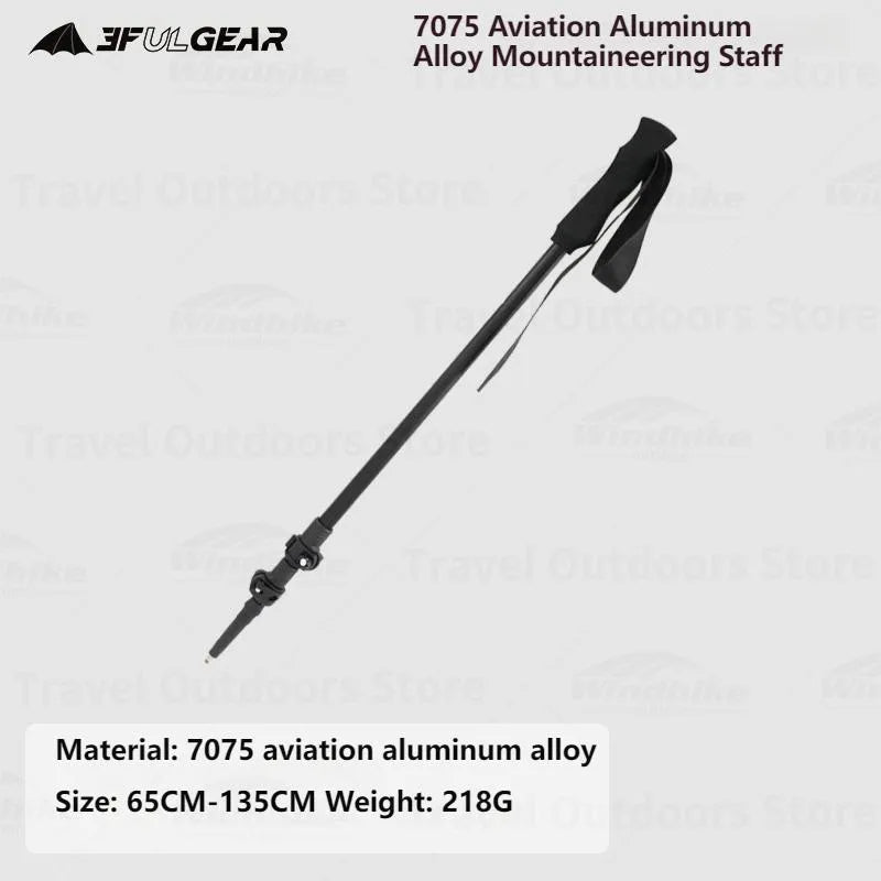 3F UL GEAR Portable 2 Style Ultralight Folding Climbing Stick Outdoor Camping Hiking Aluminum Alloy Carbon Fibre Trekking Pole
