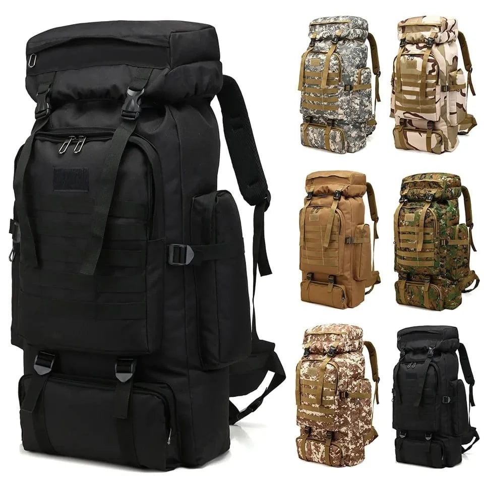 Backpack 80 liters camping Tactical Large Capacity Camping