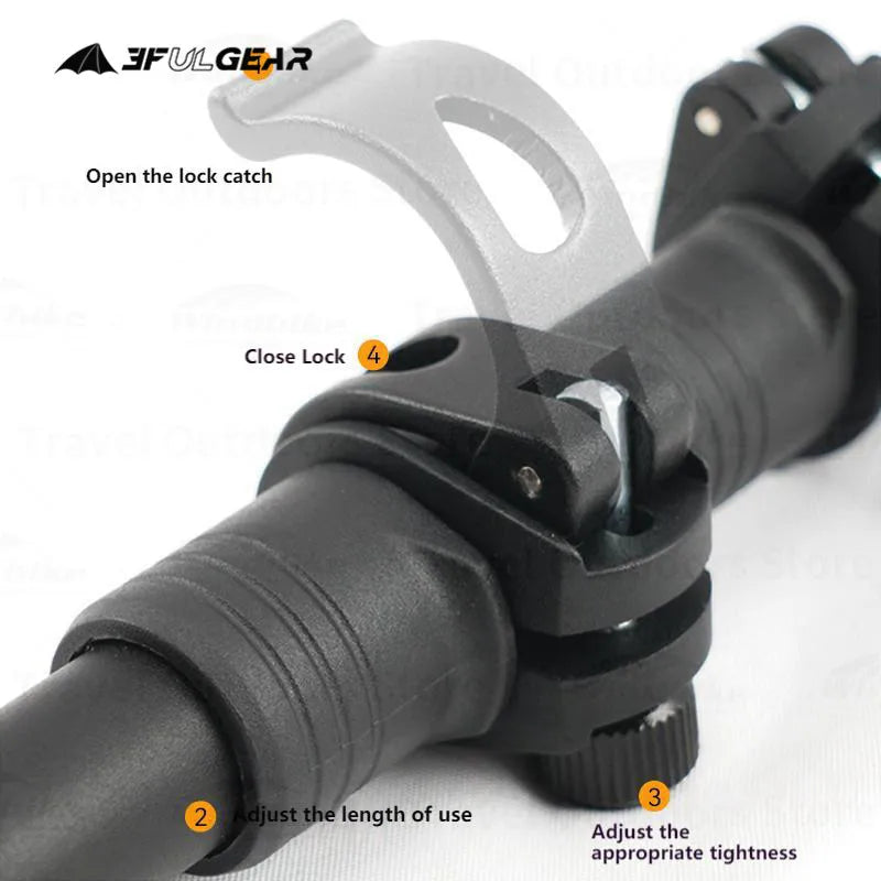 3F UL GEAR Portable 2 Style Ultralight Folding Climbing Stick Outdoor Camping Hiking Aluminum Alloy Carbon Fibre Trekking Pole