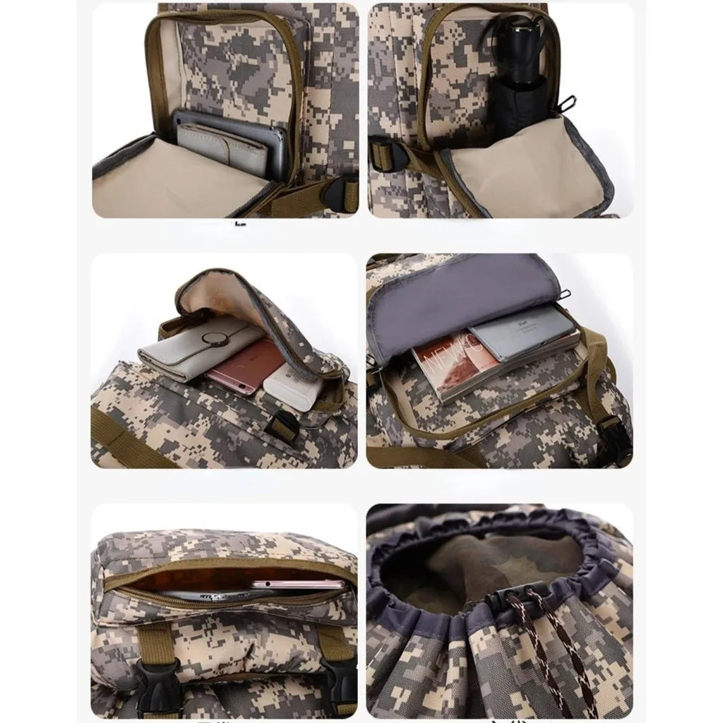 Backpack 80 liters camping Tactical Large Capacity Camping