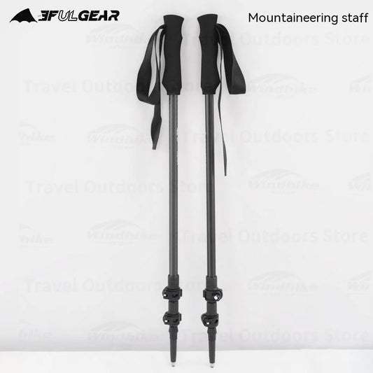 3F UL GEAR Portable 2 Style Ultralight Folding Climbing Stick Outdoor Camping Hiking Aluminum Alloy Carbon Fibre Trekking Pole