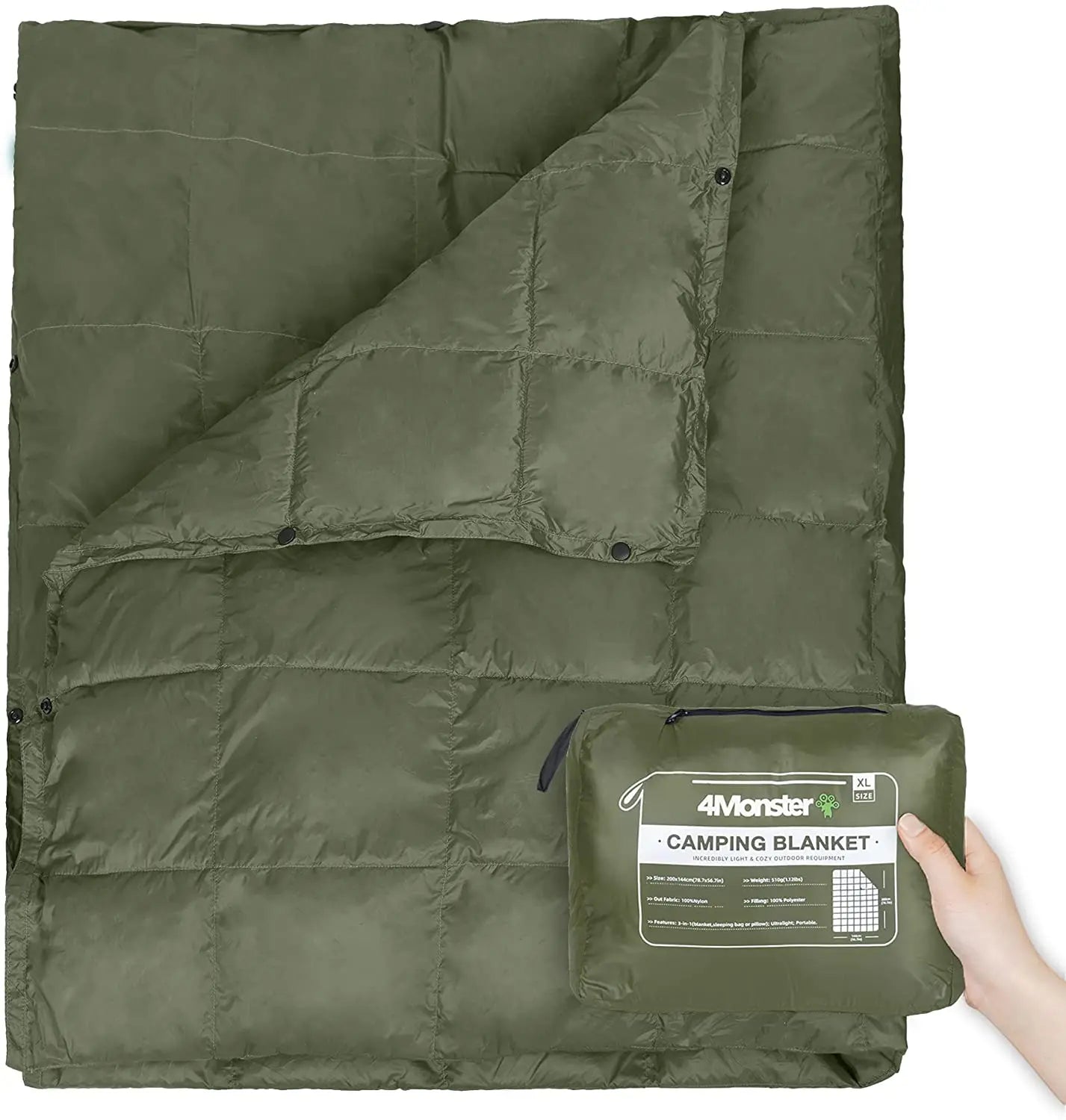 Camping Cotton Blanket Light Weight Portable Puffy Comfortable Hiking Matress for Adults Child Outdoor Picnic