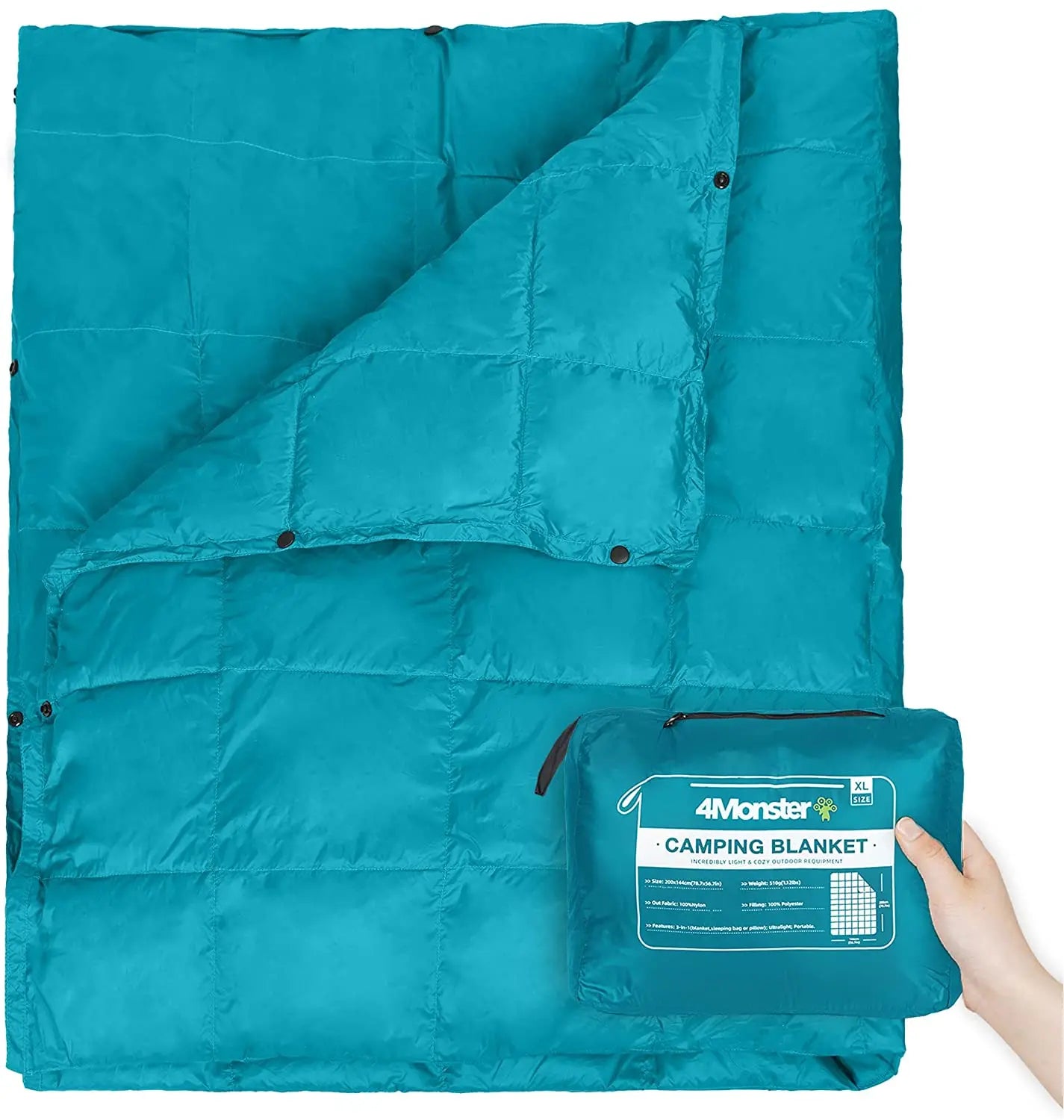Camping Cotton Blanket Light Weight Portable Puffy Comfortable Hiking Matress for Adults Child Outdoor Picnic