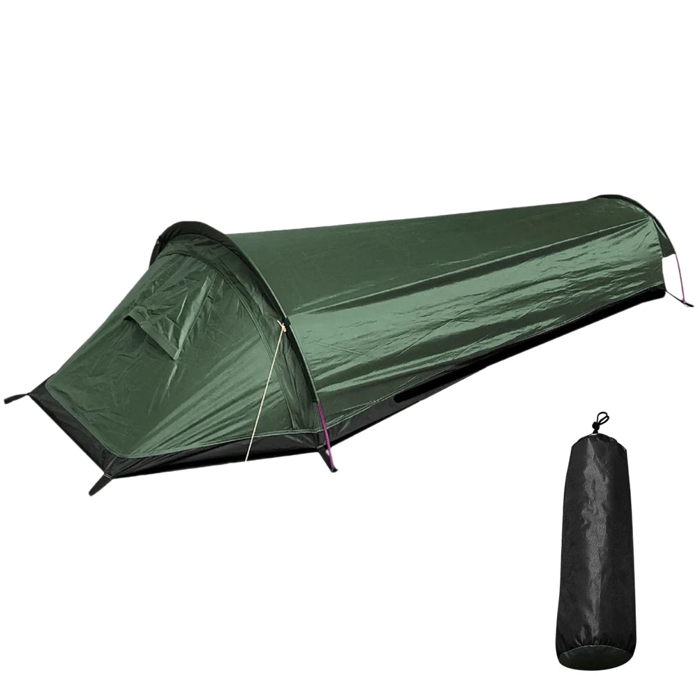 Camping Single Person Tent Ultralight Compact Outdoor Sleeping Bag Tent Larger Space Waterproof Sleeping Bag Cover for Hiking