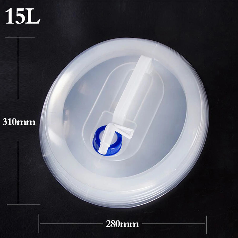 3L/5L/8L/10L/15L Outdoor Collapsible Bucket Foldable Water Bag Survival Water Storage Portable Water Carrier Container Camp Hiki