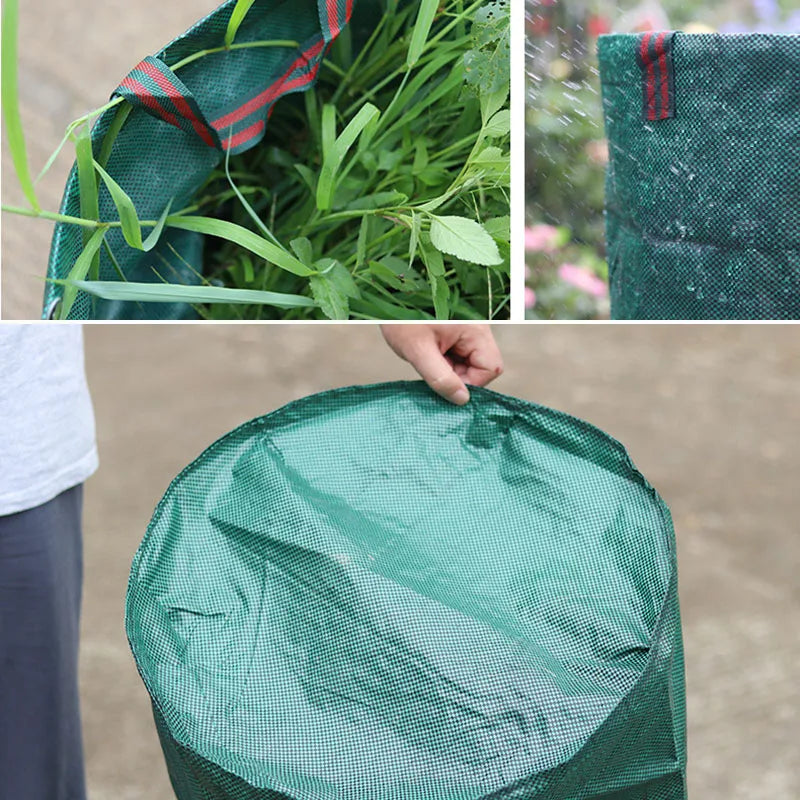 Heavy Duty Large Garden Waste Bag for Yard Leaf Weeds Grass Rubble - Outdoor Trash Bag Garden Rubbish Bags for Waste Bins Storag