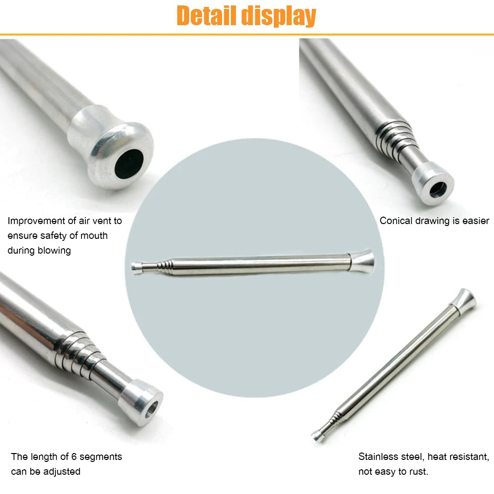 Outdoor camping Blow Fire Tube Blowpipe Collapsible High Effective Tiny Beach Garden Tool Camping Equipment Blowing Fire Stick