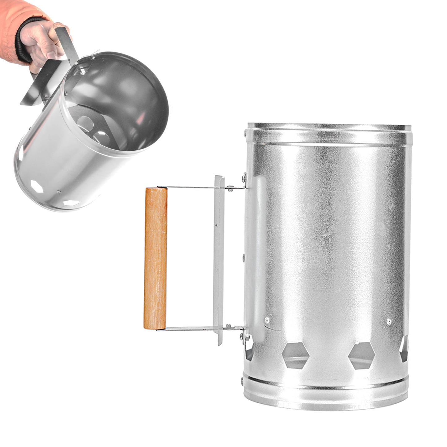 Barbecue Tools With Handle Ignition Anti Slip Outdoor Camping Carbon Chimney Starter Fire Grill Charcoal Fast Stove Barrels