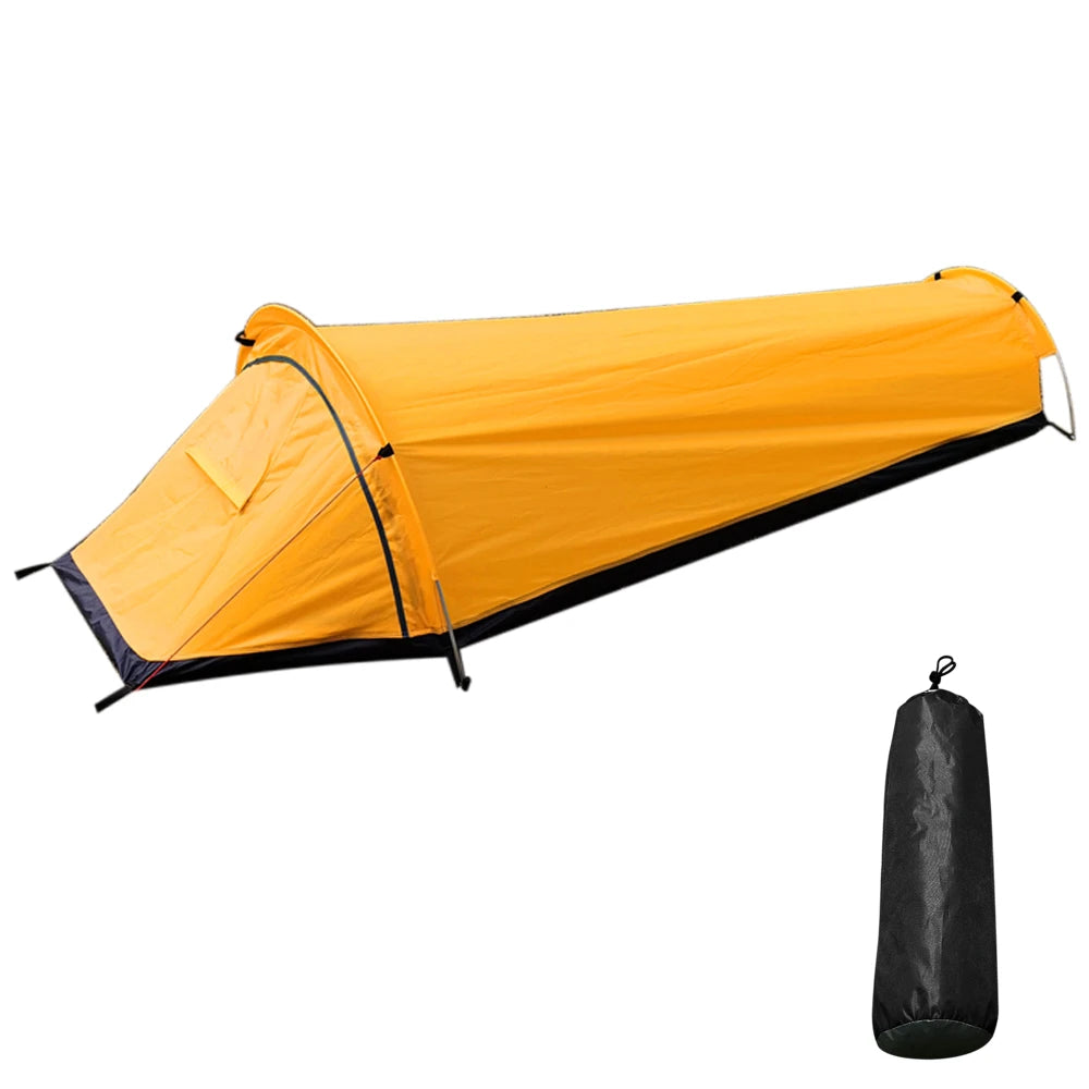 Camping Single Person Tent Ultralight Compact Outdoor Sleeping Bag Tent Larger Space Waterproof Sleeping Bag Cover for Hiking