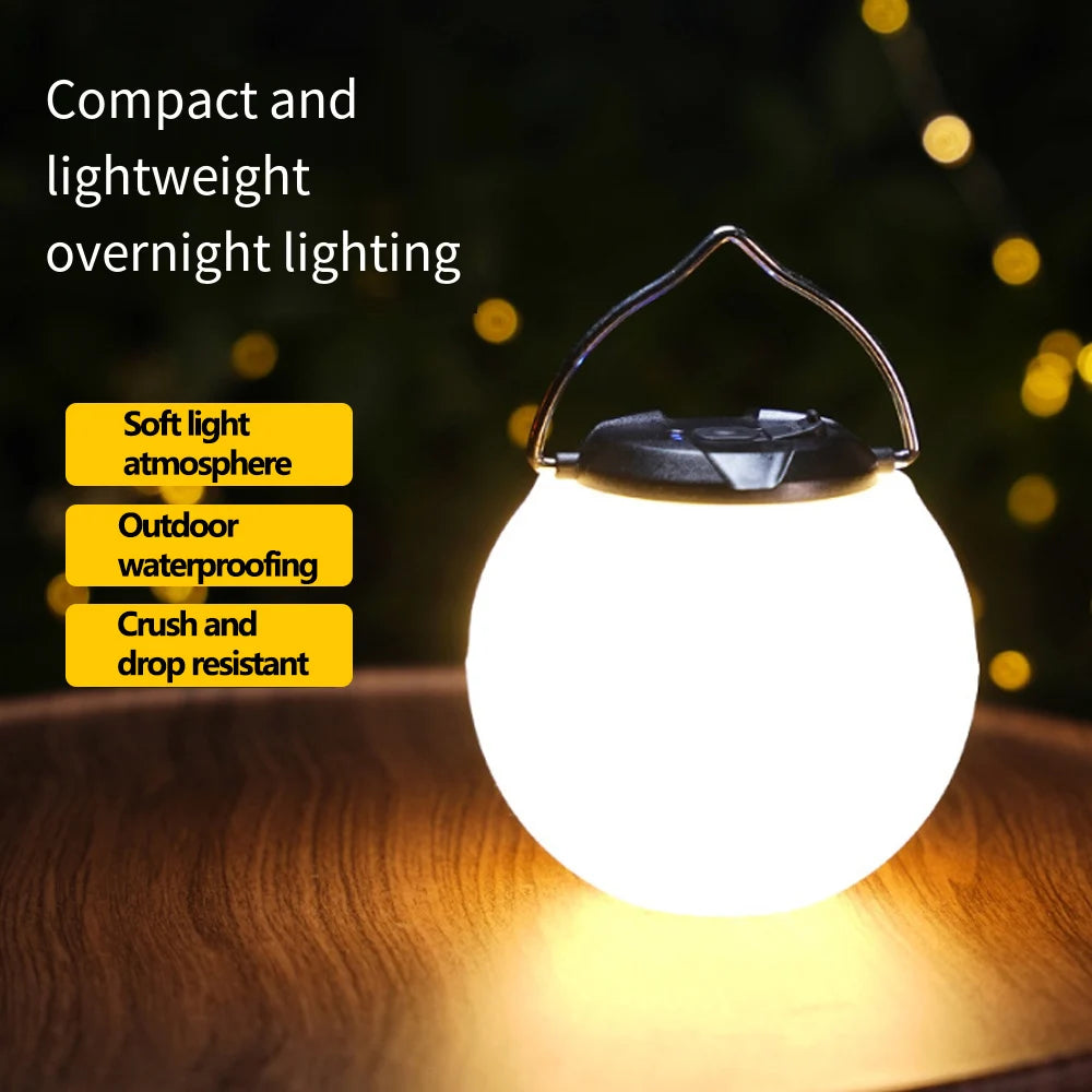 Rechargeable camping light flashlight camping light -3000K warm white light camping/hiking emergency waterproof light