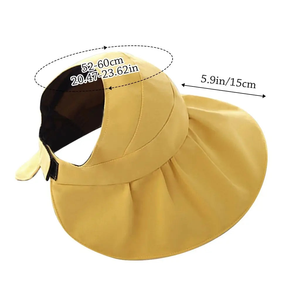 UV Protection Summer Women Foldable Panama Hat UV Protection Sun Cap Beach Cap Bucket Hat Sunshade Hat