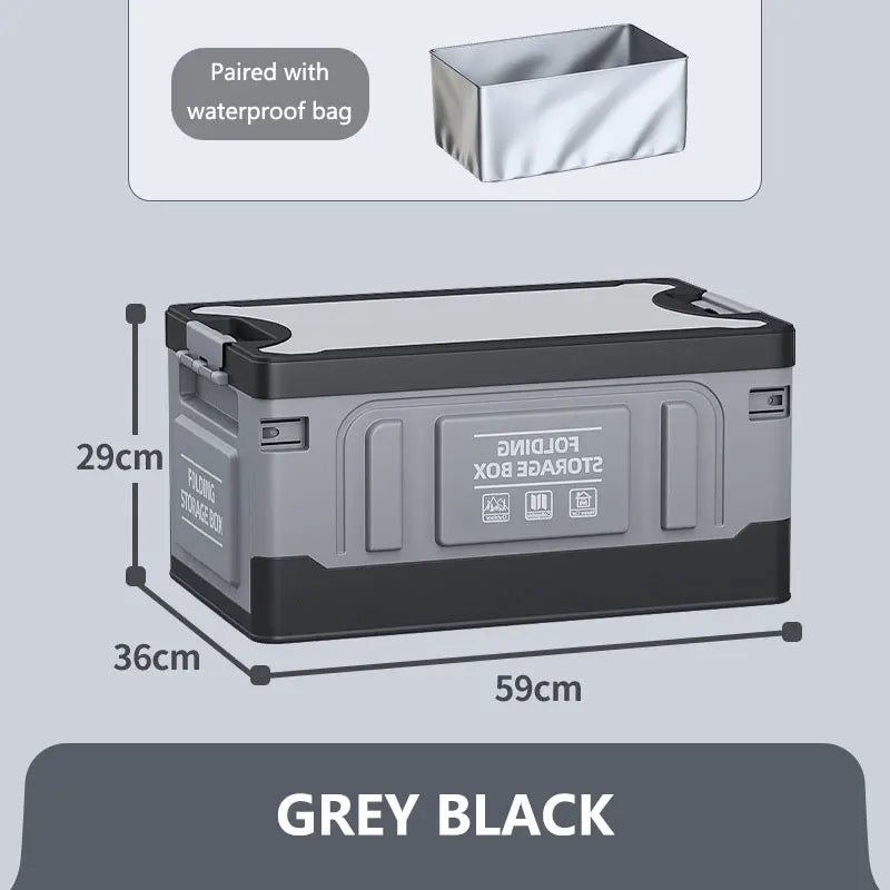 Car Folding Storage Box Trunk Storage Organizer Outdoor  With Lid Portable Large Capacity Suitable For Camping Box Car Accessori