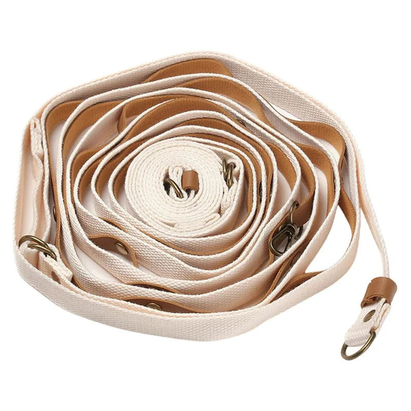 Outdoor camping clothesline travel leather PU canopy camping camping equipment webbing camouflage tent lanyard