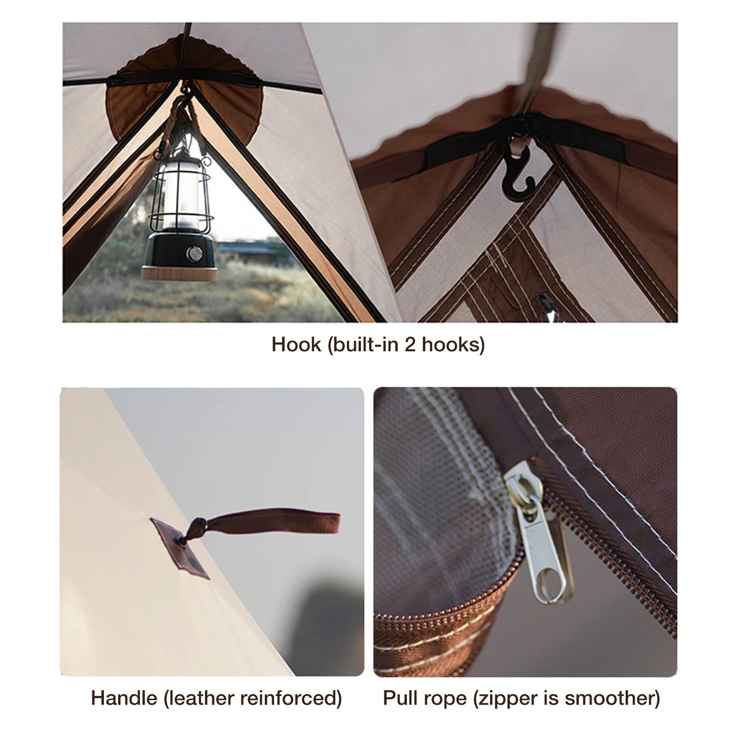 Triangular Camping Tent Automatic Open Tent Pop Up Beach Tents With 6 Ground Nails Portable UPF50 Triangular Shelter For Camping