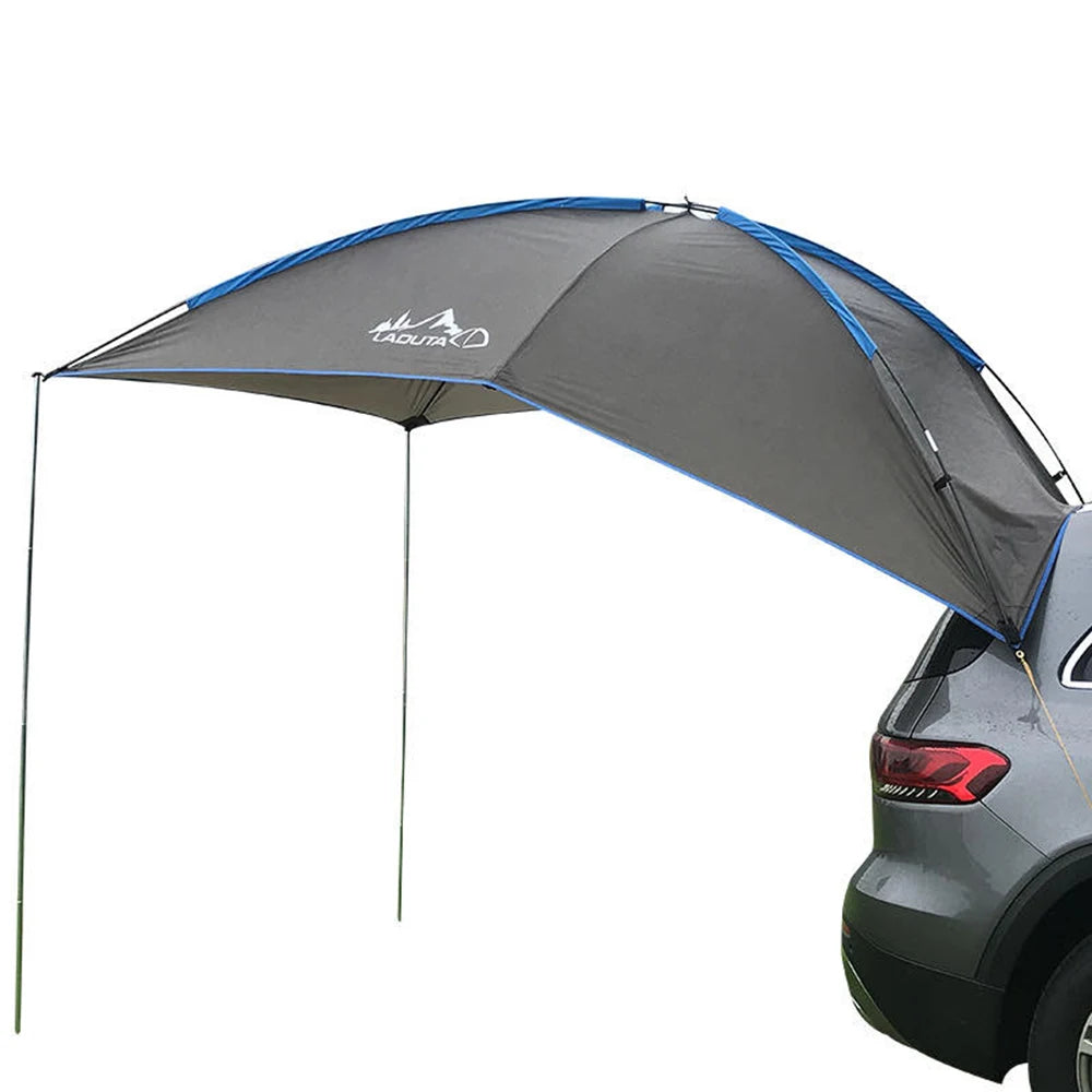 Waterproof Car Rear Tent Camping Shelter Outdoor Car Tent Beach Sun Shelter Awning Shelter Automobile Rooftop Rain Canopy
