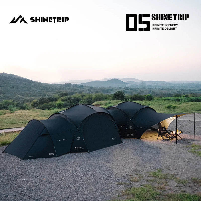 ShineTrip Outdoor Extra Large Camping Shade Tent Family Travel Rain and Sun Protection Car Tent Expandable Space camp Gazebo