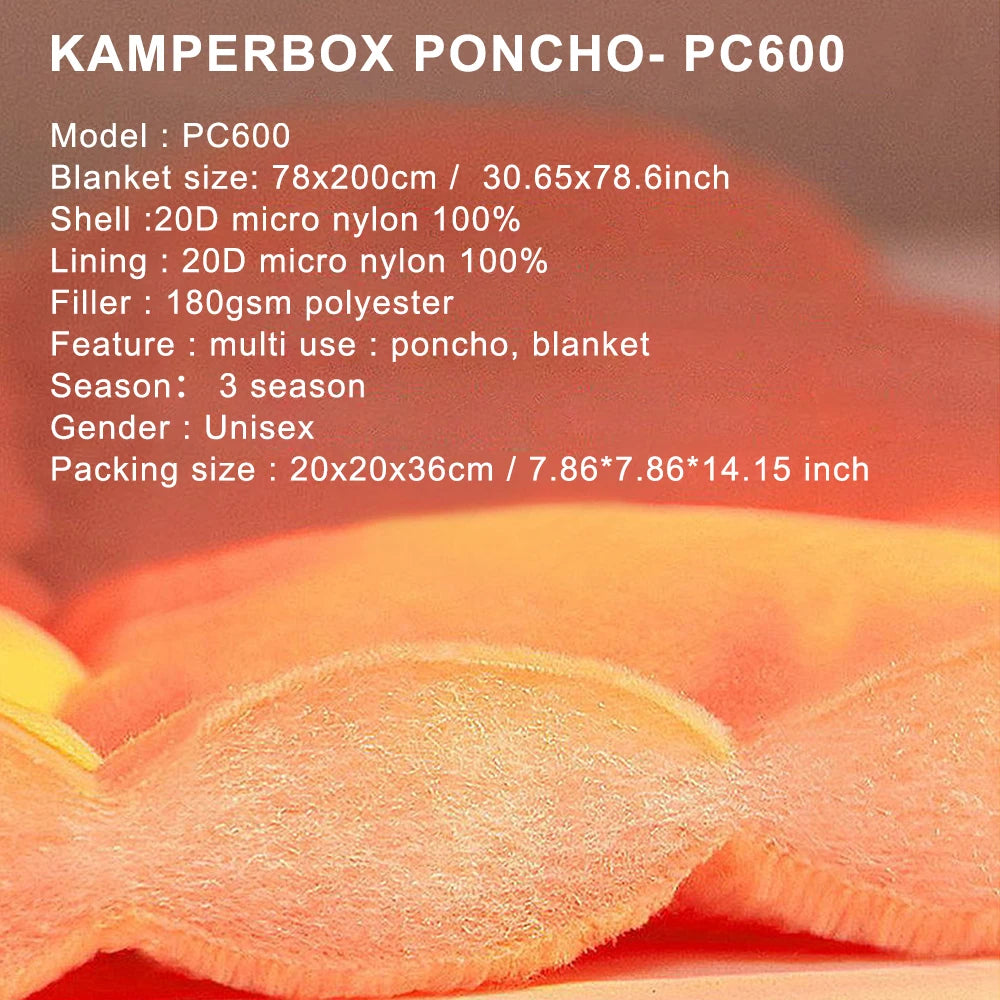 Outdoors Winter Sleeping Bag Blanket  Winter Sleeping Bag Camping Blanket Camping Poncho Synthetic  PC600 Hiking Warm Sleeping