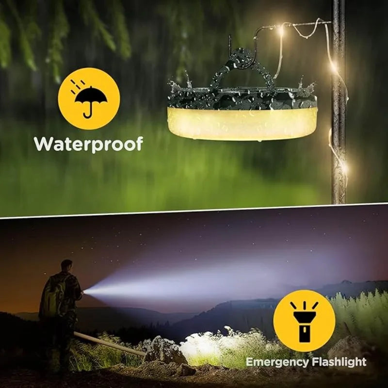 Camping String Lights Hanging Waterproof Portable LED Lights Suitable for Outdoor Terraces Awnings Gardens Party Essentials
