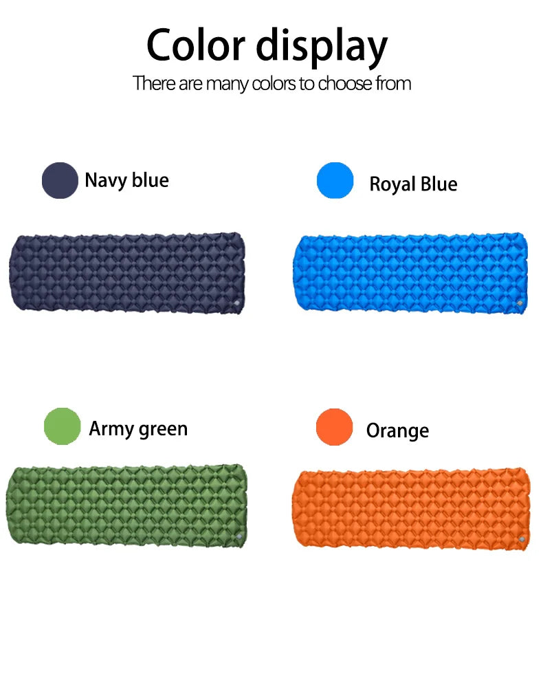 Camping Inflatable Mattress In Tent Folding Camp Bed Sleeping Pad Picnic Blanket Travel Air Mat Camping Equipment