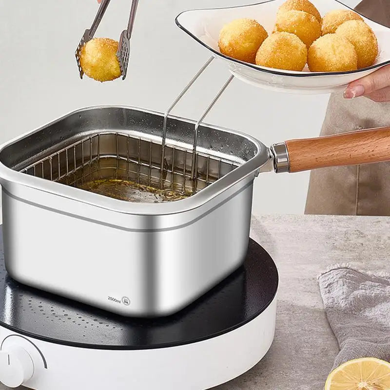 Camping Cookware Set 2500ml Square Camping Cooking Pot Multifunctional Hiking Cooking Set Camping Equipment Deep Fryer Pot for