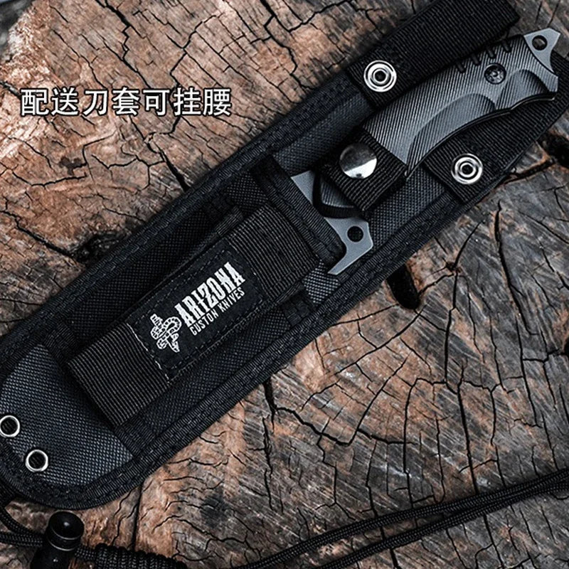 Fixed blade knife pocket survival rescue tool hunting knife combat outdoor equipment camping, climbing tool multi-function