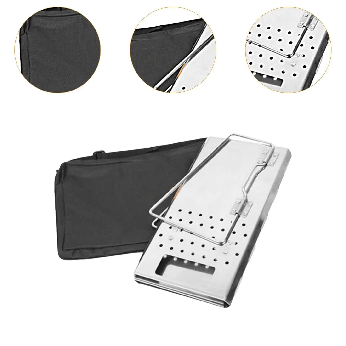 Foldable Charcoal Chimney Starter Stainless Steel for BBQ Travel Accessories