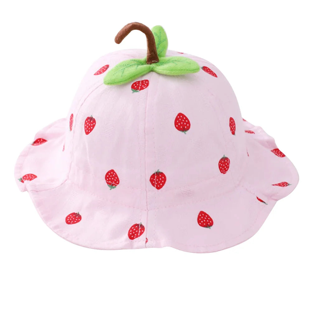 Baby Bonnet UV Protection Hat Kids Sun Fisherman Wide Bucket Pink Toddler