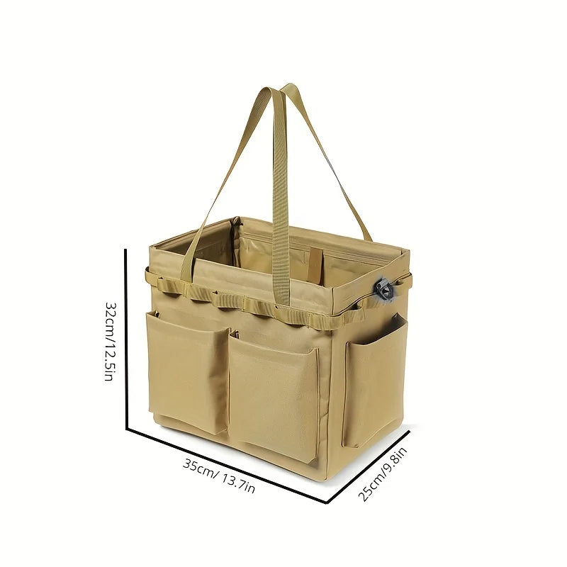 Outdoor tool storage box camping storage bag large capacity multifunctional tote bag storage picnic organizer bag