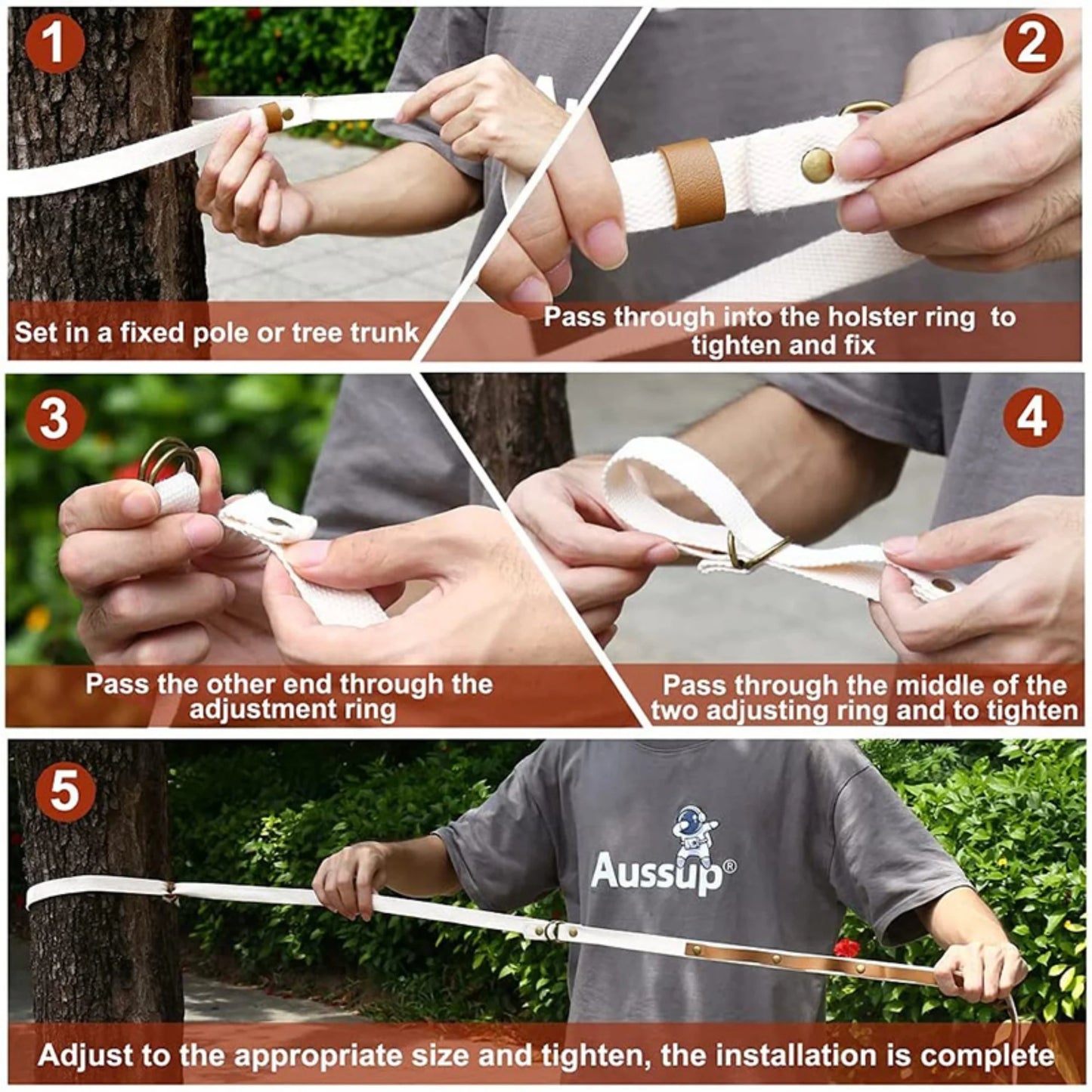 Outdoor camping clothesline travel leather PU canopy camping camping equipment webbing camouflage tent lanyard