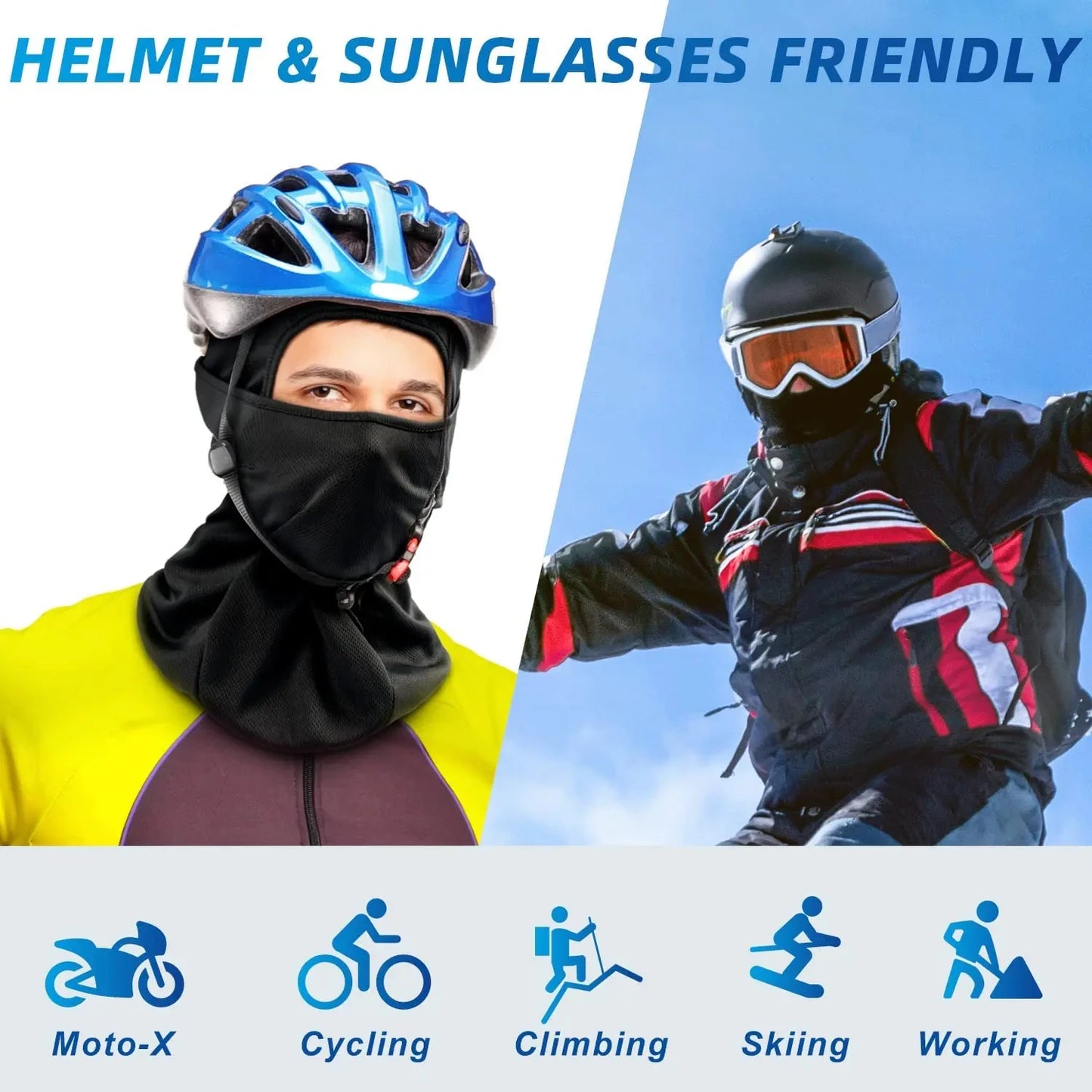 Men's Tactical Baraklava Mask Summer Sunscreen Leggings Hiking Scarf Motorcycle Bicycle Helmet Wind Hat Fishing Hat
