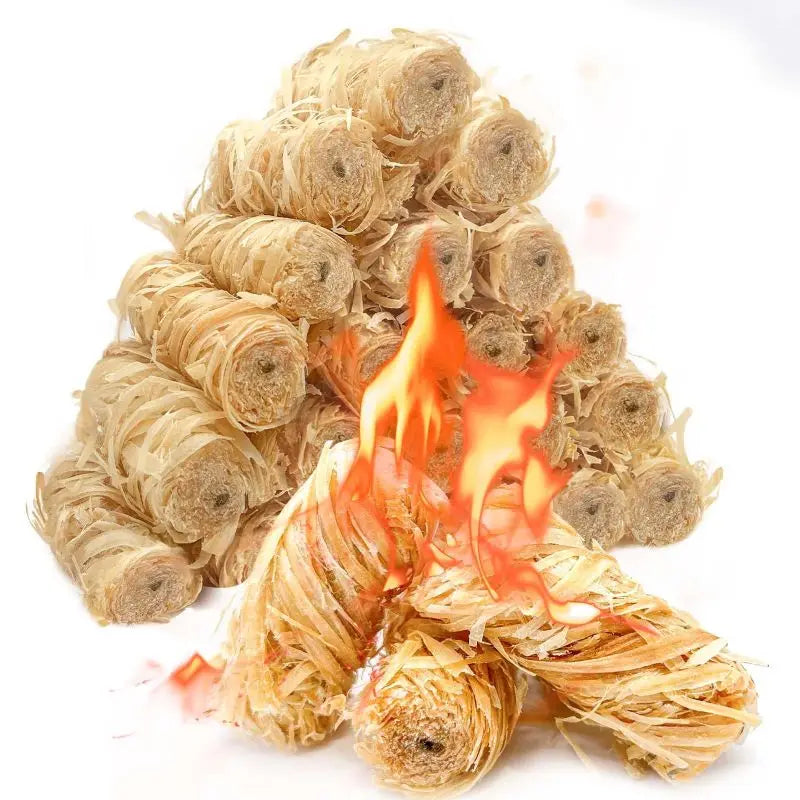 All Natural Wood Fire Starters 60pcs,Fireplace Camping Charcoal Grill Chimney Wood Stove Campfires Fire Starter Fatwood Sticks