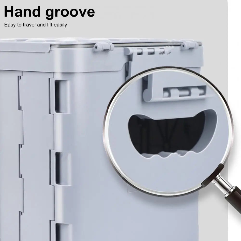 Camping Folding Toilet with Lid Great Load Bearing Travel Toilet Wide Seat Adult Car Potty with Storage Bag And Trash Bags