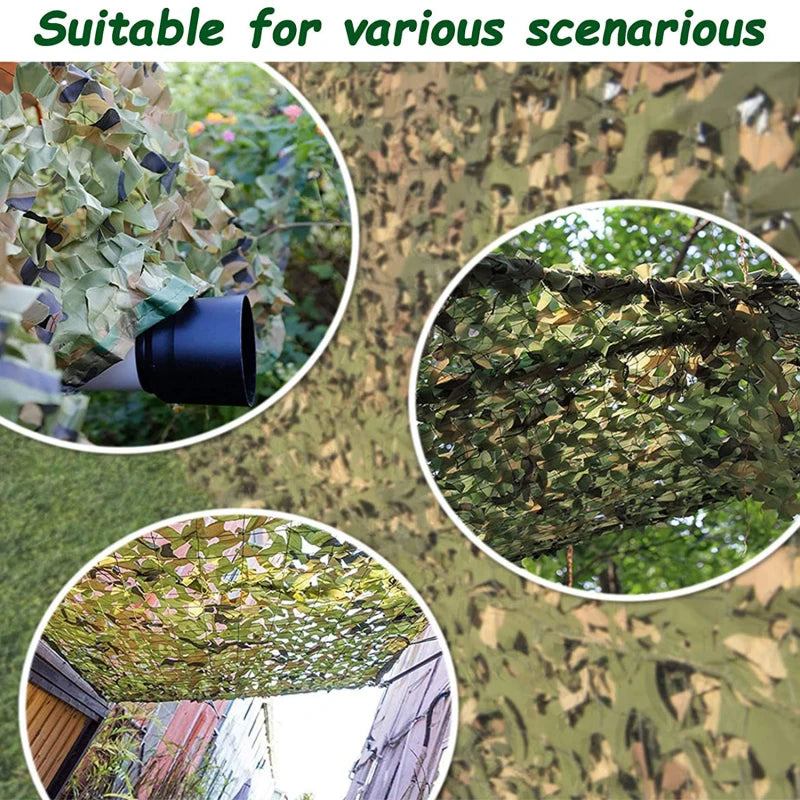 Hunting Camouflage Net Army Training Camo Netting Car Tent Awning Shade Mesh  Forest Camouflage Net Outdoor Sport Camo Scarfs