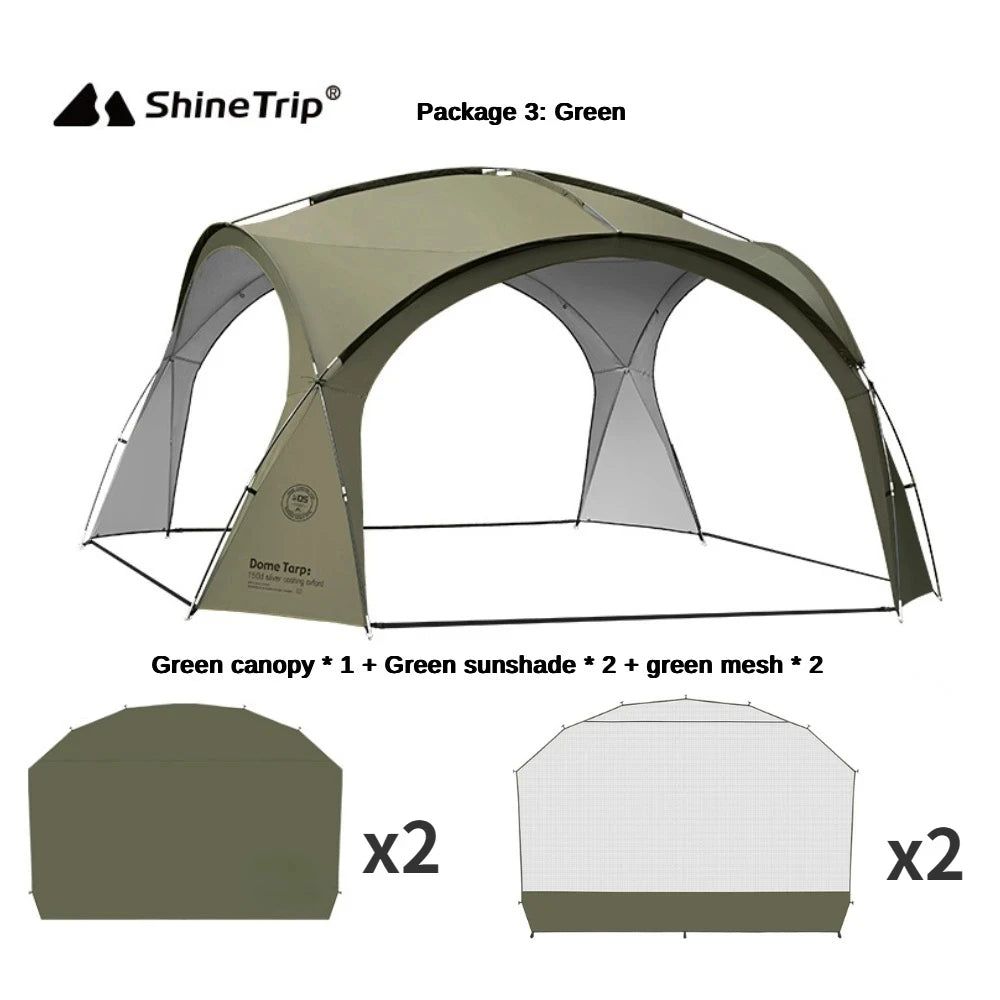 Camping Dome Tents for Outdoor, Tarp or Accessory, Big Canopy, Beach Awning, Waterproof Picnic Tent, 8-10 Persons