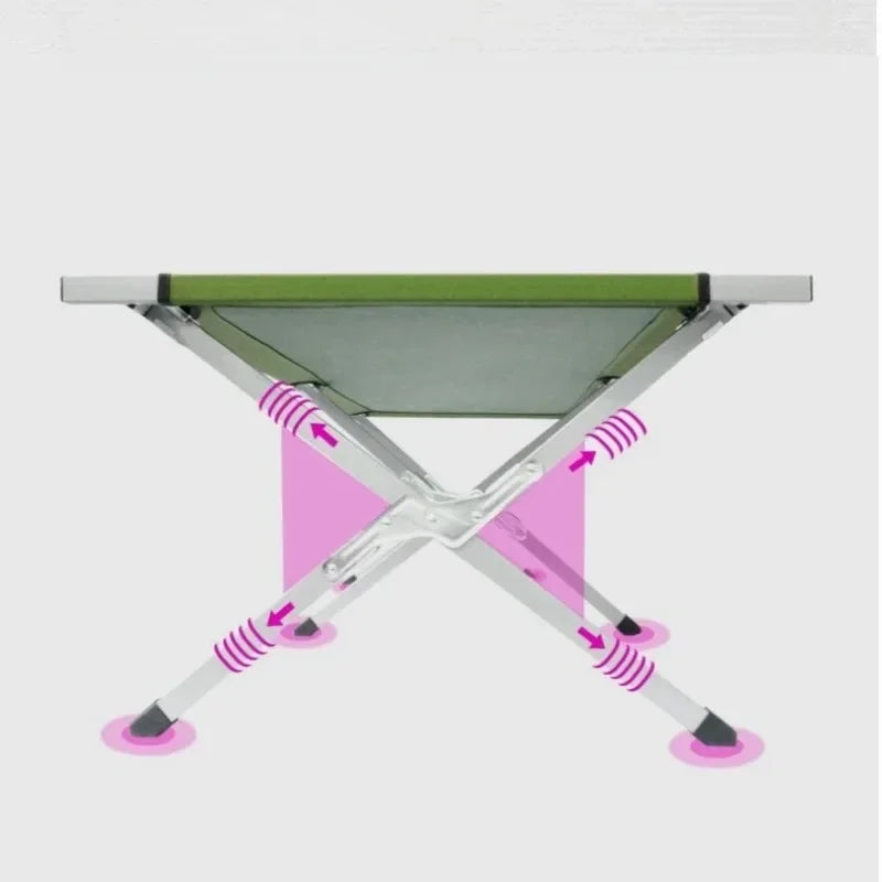 Outdoor Camping Cot Ultralight Portable Aluminum Alloy Bed Folding Sleeping Bed bivouac Hiking Picnic Double Stool Camping Bed
