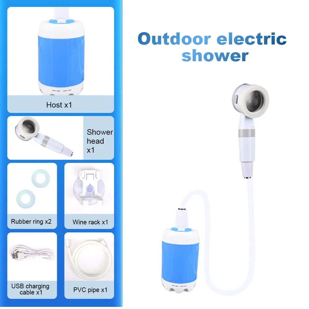 Outdoor Upgraded Handheld Electric Shower ，electric Water Pump for Camping, Bathroom Shower，Plant Watering, and Pet Cleaning