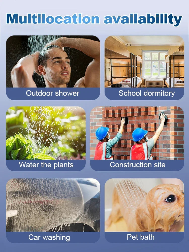 Outdoor Upgraded Handheld Electric Shower ，electric Water Pump for Camping, Bathroom Shower，Plant Watering, and Pet Cleaning