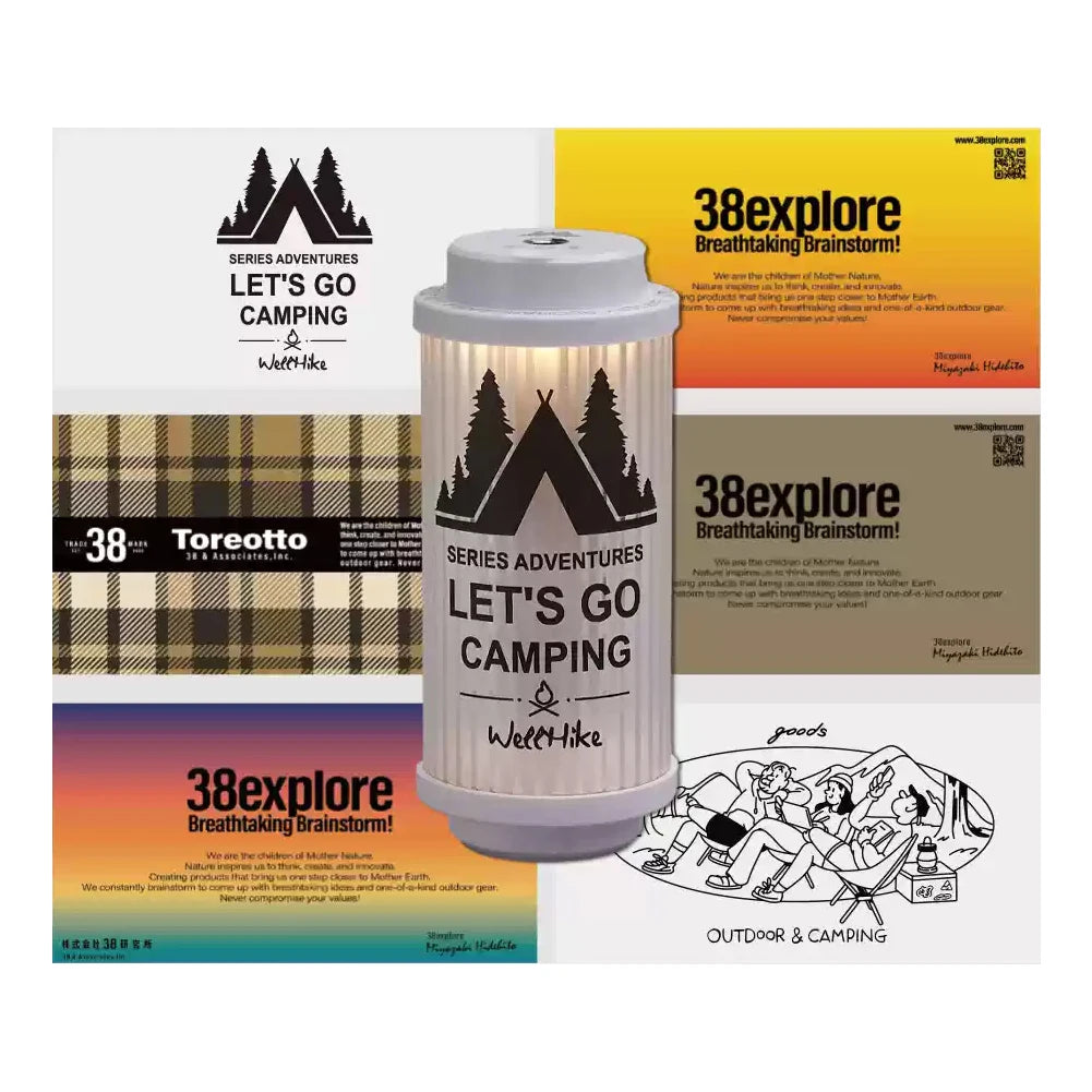 Camping Light LED Camping Lantern Type-C Rechargeable Stepless Dimmable Atmosphere Light with Magnetic Base for Camping Hiking