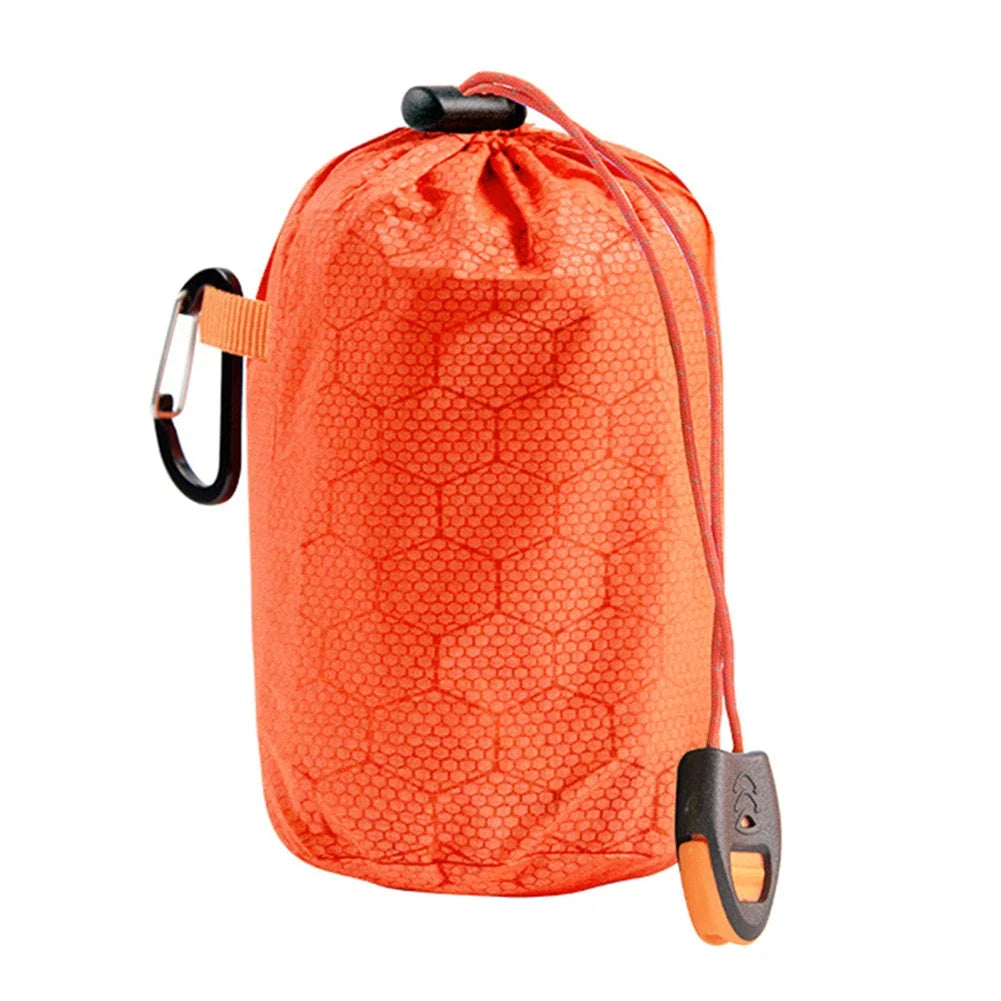 Waterproof Thermal Emergency Sleeping Bag Portable Bivy Sack Survival Blanket Bags Windproof for Camping Hiking Outdoor