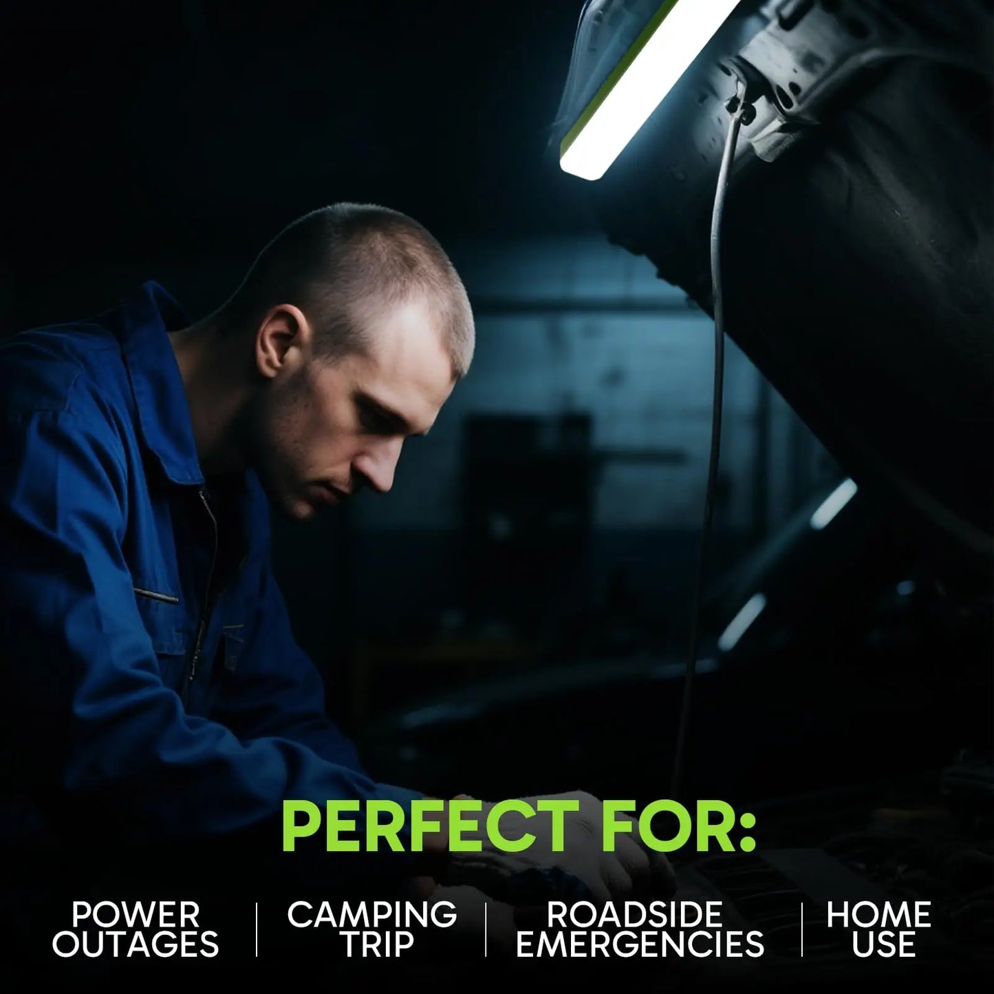 Solar Camping Lantern - 5400mAh Power Bank,2500LM IPX5 Waterproof,4 Modes & Magnetic Hook - Portable Camping Light Bar for Tent