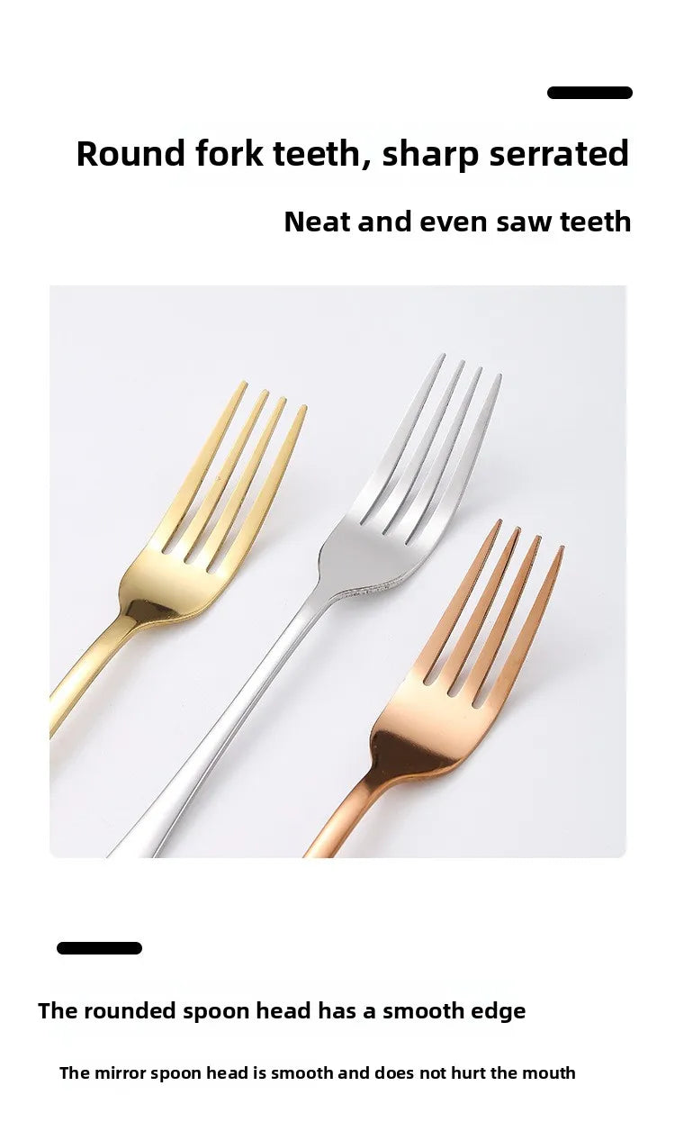 Stainless steel outdoor tableware set camping picnic knife fork spoon plate set outdoor portable meal