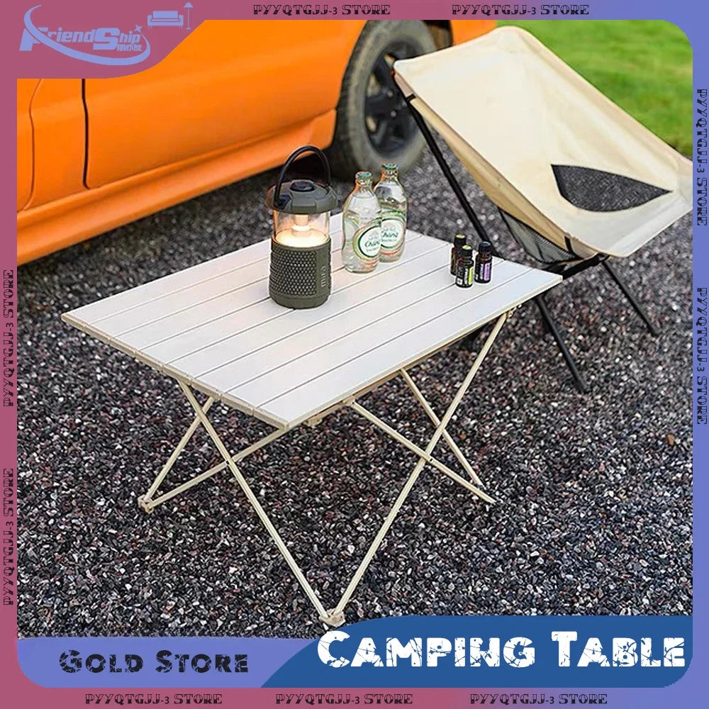 Folding Outdoor Camping Table Ultra Light Foldable Egg Roll Camp Table Portable Picnic Barbecue Desk Simple Small Fishing Tables