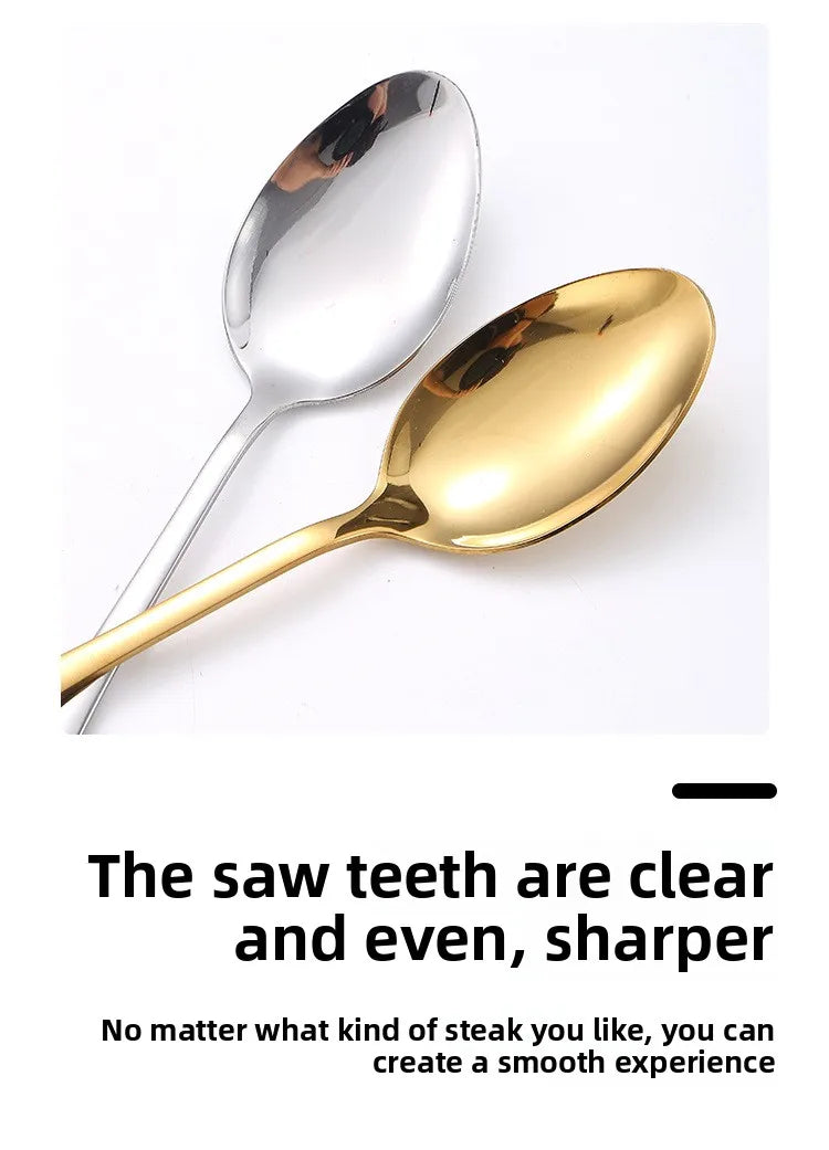 Stainless steel outdoor tableware set camping picnic knife fork spoon plate set outdoor portable meal