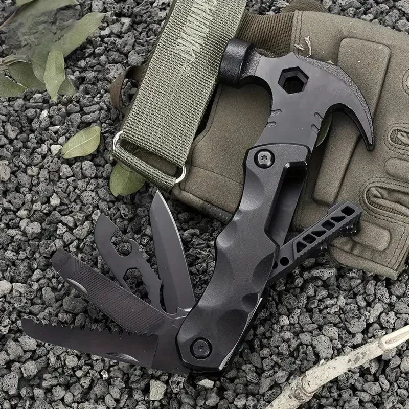 Outdoor Camping Multifunctional Wrench Pliers Hammer, Portable Survival Tool Accessory Kit, Survival Gear for Outdoor Camping