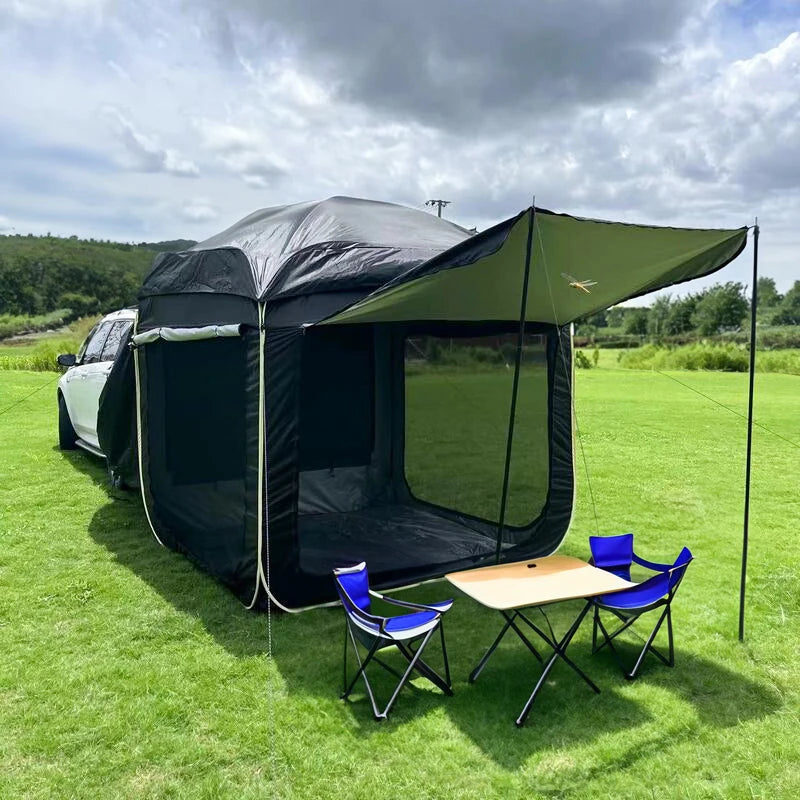 Outdoor Extension Suv Rear Tent for 5-8 People 190t Camping Tent Trunk Car Mounted Tent Camping Equipment