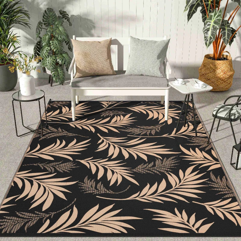 Outdoor Rug  Waterproof for Patios Clearance Reversible Camping Rug Carpet Large Area Rugs Mats for Balcony Porch Beach Picnic