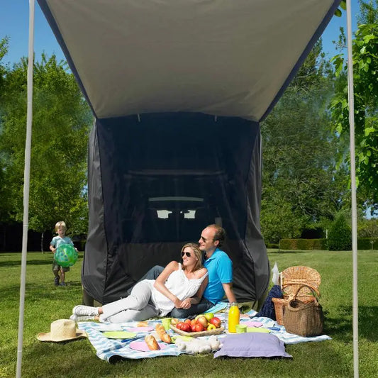 Car Camping Tent Tailgate Tent For Car Lightweight Canopy Compact Shelter Instant Setup For Van Truck Outdoor Beach Backpacking